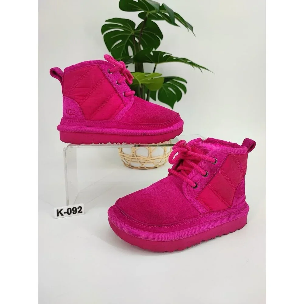 Ugg Girls Neumell II Pink Suede Boots Size 9 US
